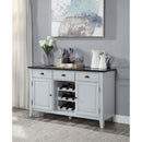 Lanton - Server - Marble & Antique White Finish - Atlantic Fine Furniture Inc