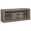 Burke - 2-Drawer Engineered Wood TV Stand - Gray Driftwood - Atlantic Fine Furniture Inc