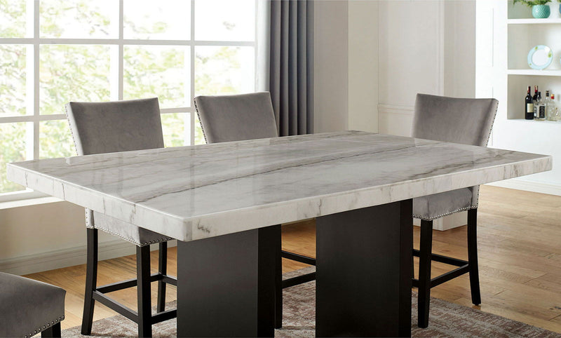 Kian - Counter Height Dining Table - White / Black