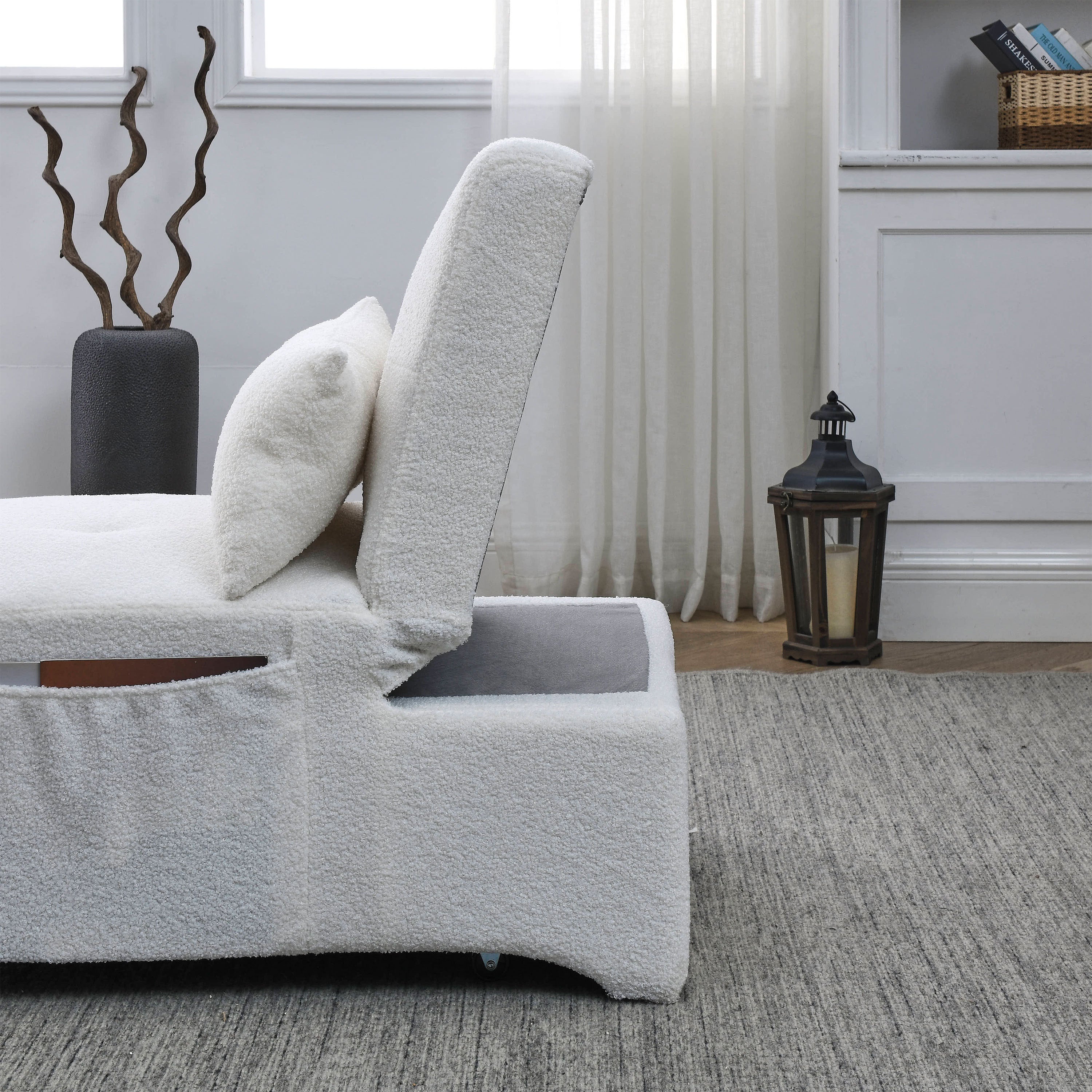 [Video] Welike 24.5"W Sleeper sofa bed, convertible chair 4 in 1 multifunctional folding sleeper sofa bed pull out sleeper sofa bed with adjustable backrest, single bed chair for small spaces - Atlantic Fine Furniture Inc