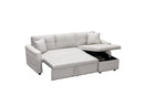 Artemax 87.7“Leathaire Reversible Sleeper Sectional Sofa with storage - Atlantic Fine Furniture Inc