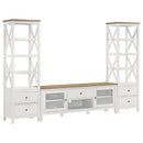 Hollis - 3 Piece TV Stand Entertainment Center - White