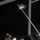 Black Modern contracted LED TV Cabinet with Storage Drawers，4 Storage Cabinet with Open Shelves for Living Room Bedroom - Atlantic Fine Furniture Inc