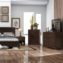 Classic Rich Brown 3 Pieces King Bedroom Set (King Bed + Nightstand+ Dresser) - Atlantic Fine Furniture Inc