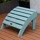 TALE Adirondack Ottoman Footstool All-Weather and Fade-Resistant Plastic Wood for Lawn Outdoor Patio Deck Garden Porch Lawn Furniture Blue - Atlantic Fine Furniture Inc