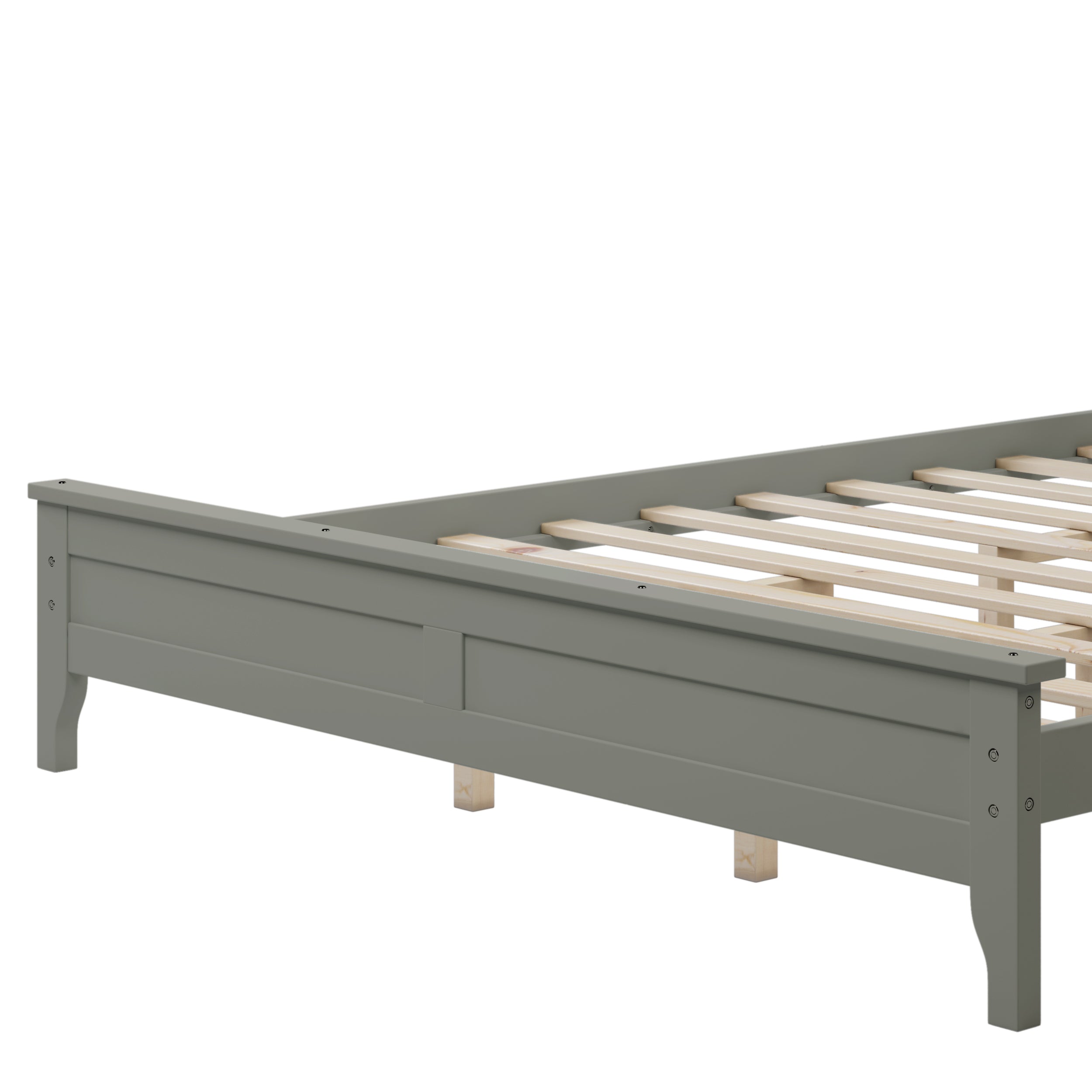 Modern Gray Solid Wood Queen Platform Bed - Atlantic Fine Furniture Inc