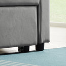 Modern Velvet Convertible Loveseat Sleeper Sofa Couch with Adjustable Backrest, 2 Seater Sofa With Pull-Out Bed with 2 Lumbar Pillows For Small Living Room & Apartment - Atlantic Fine Furniture Inc