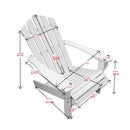 Outdoor or indoor  Wood Reclining Adirondack chair  White - Atlantic Fine Furniture Inc
