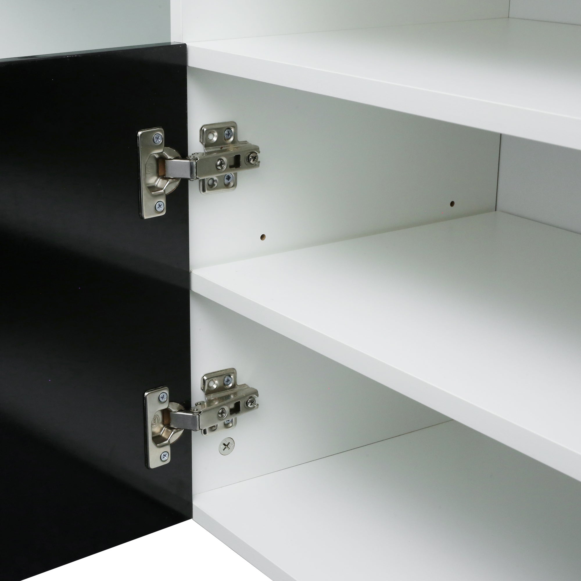 TV Stand High Gloss Doors Modern TV Stand LED(White/Black) - Atlantic Fine Furniture Inc