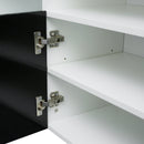 TV Stand High Gloss Doors Modern TV Stand LED(White/Black) - Atlantic Fine Furniture Inc