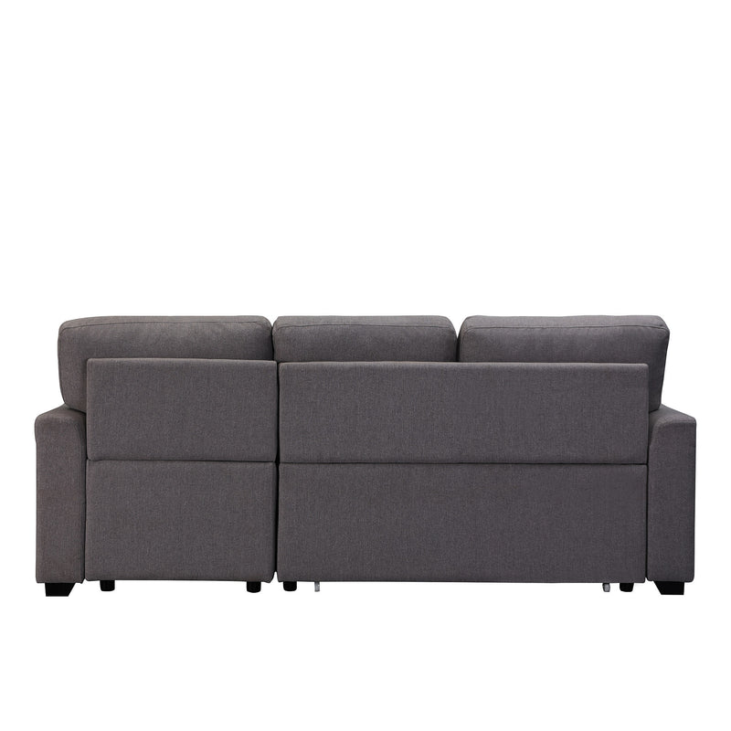 Upholstery Sleeper Sectional Sofa dark gray