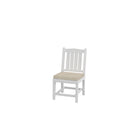 HDPE Dining Chair, White, With Cushion, No Armrest, Set of 2 - Atlantic Fine Furniture Inc