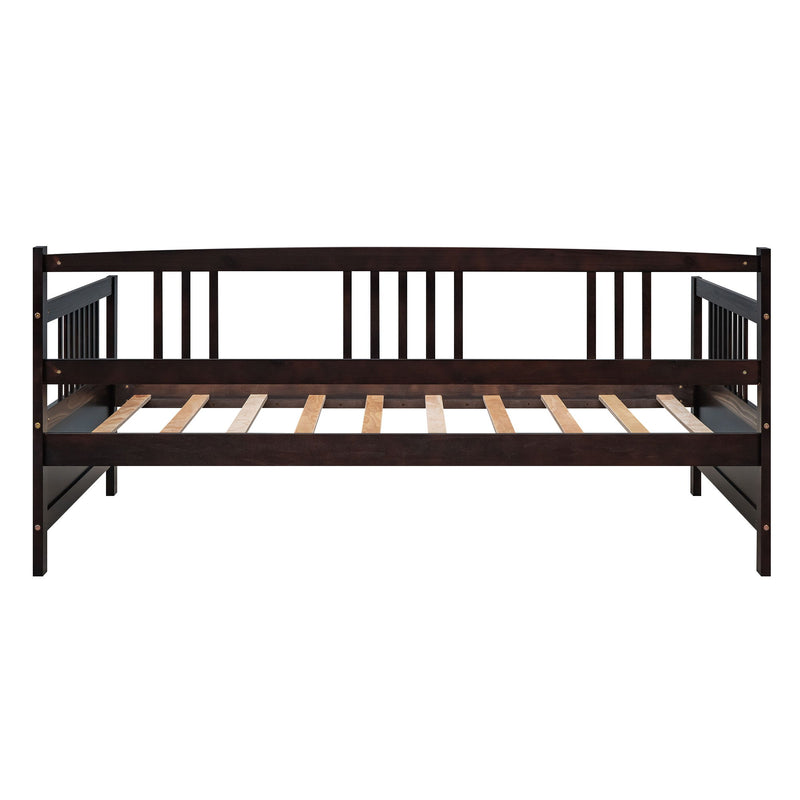 Modern Solid Wood Daybed, Multifunctional, Twin Size, Espresso