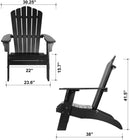 Polystyrene Adirondack Chair - Black - Atlantic Fine Furniture Inc