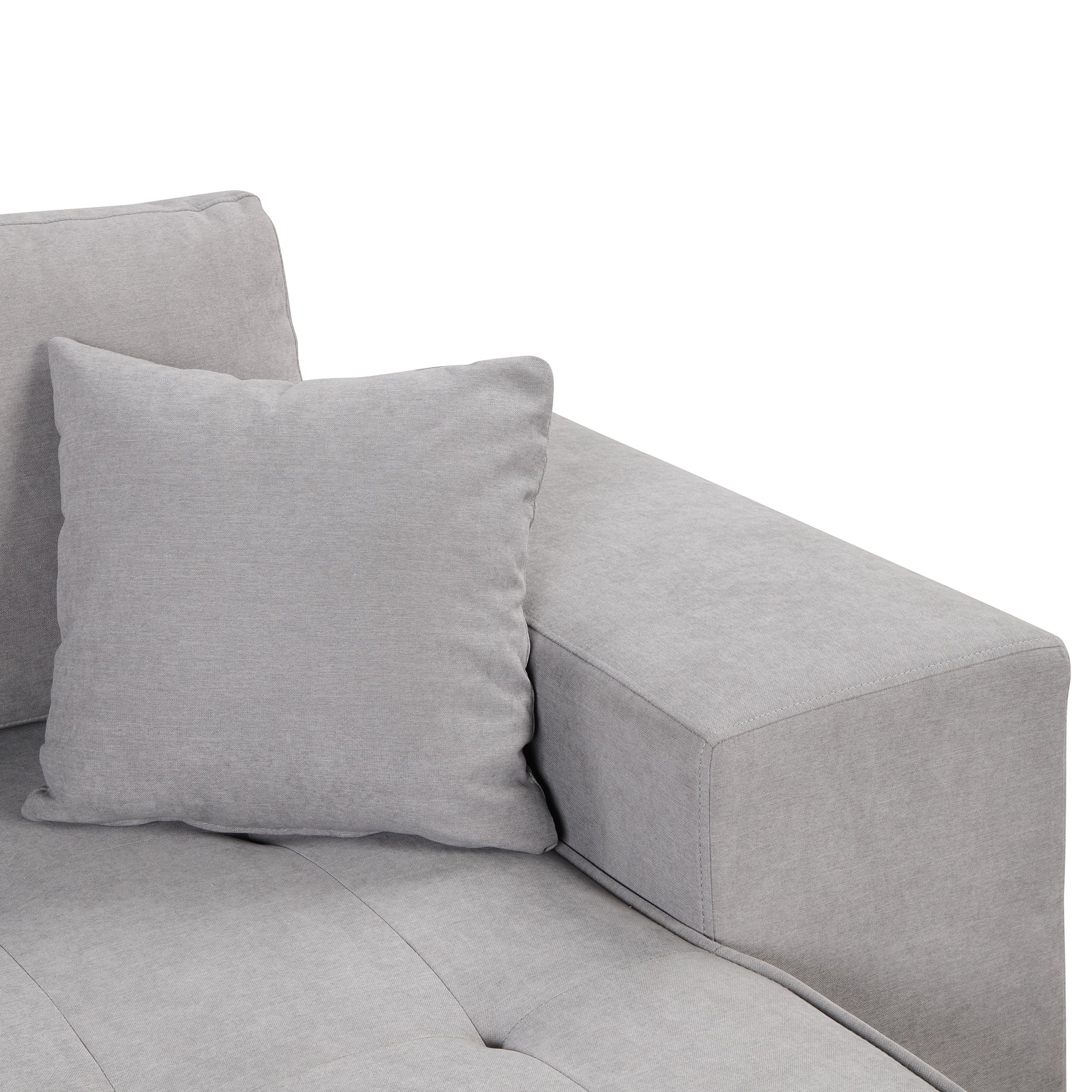 Orisfur. 104" Pull Out Sleeper Sofa Reversible L-Shape 3 Seat Sectional Couch with Storage Chaise and 2 Stools for Living Room Furniture Set - Atlantic Fine Furniture Inc
