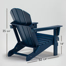 Classic Solid All-weather Folding Plastic Adirondack Chair - Atlantic Fine Furniture Inc