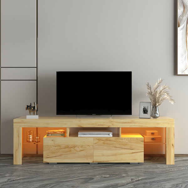 Living Room Furniture TV Stand Cabinet,Oak - Atlantic Fine Furniture Inc