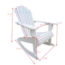 Reclining Wooden  Outdoor Rocking Adirondack chair White - Atlantic Fine Furniture Inc