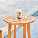 Kapalua Honey Nautical 3-piece Eucalyptus Wooden Outdoor Bar Set - Atlantic Fine Furniture Inc
