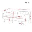 FUTON SOFA SLEEPER Navy Blue VELVET WITH 2 PILLOWS（same as W223S00357、W223S01465。Size difference, See Details in page.） - Atlantic Fine Furniture Inc