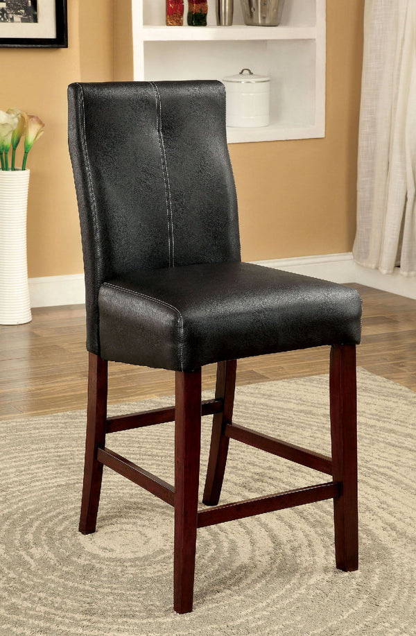 Bonneville - Counter Ht. Chair (Set of 2) - Brown Cherry / Black