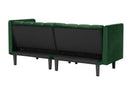 FUTON SOFA SLEEPER GREEN VELVET PLASTIC LEGS(same as W223S01166) - Atlantic Fine Furniture Inc