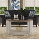 Melody - Round Coffee Table With Casters - White