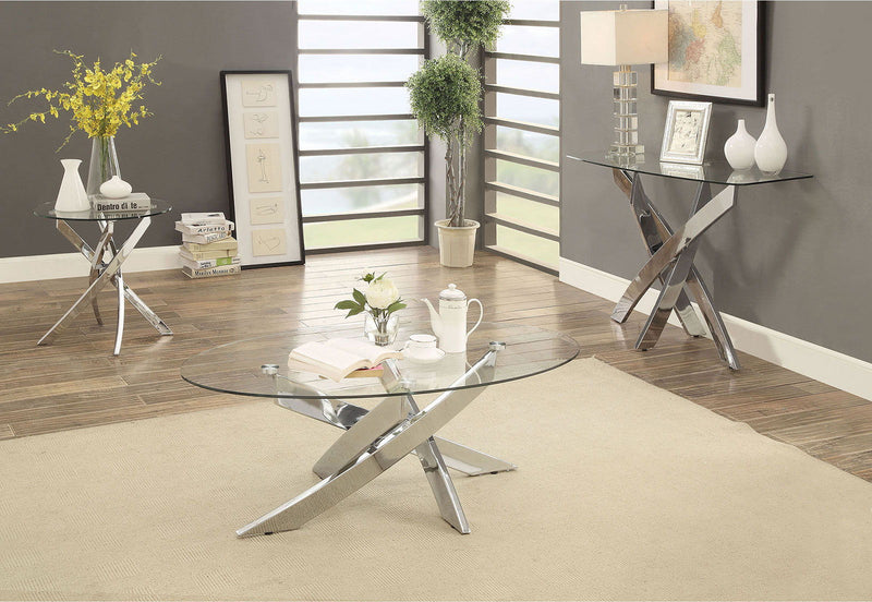 Laila - End Table - Pearl Silver