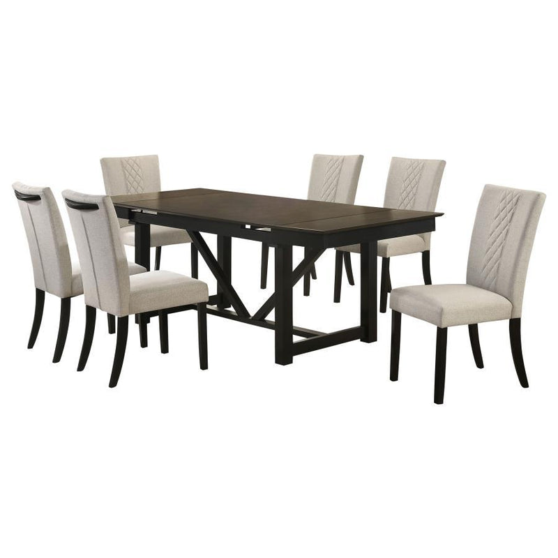Malia - Rectangular Dining Table Set With Refractory Extension Leaf