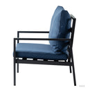 Helice Outdoor Conversation Aluminum 4 Piece Sofa Sets with Cushions - Atlantic Fine Furniture Inc