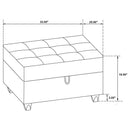 Stonenesse - Rectangular Upholstered Storage Ottoman - Gray - Atlantic Fine Furniture Inc