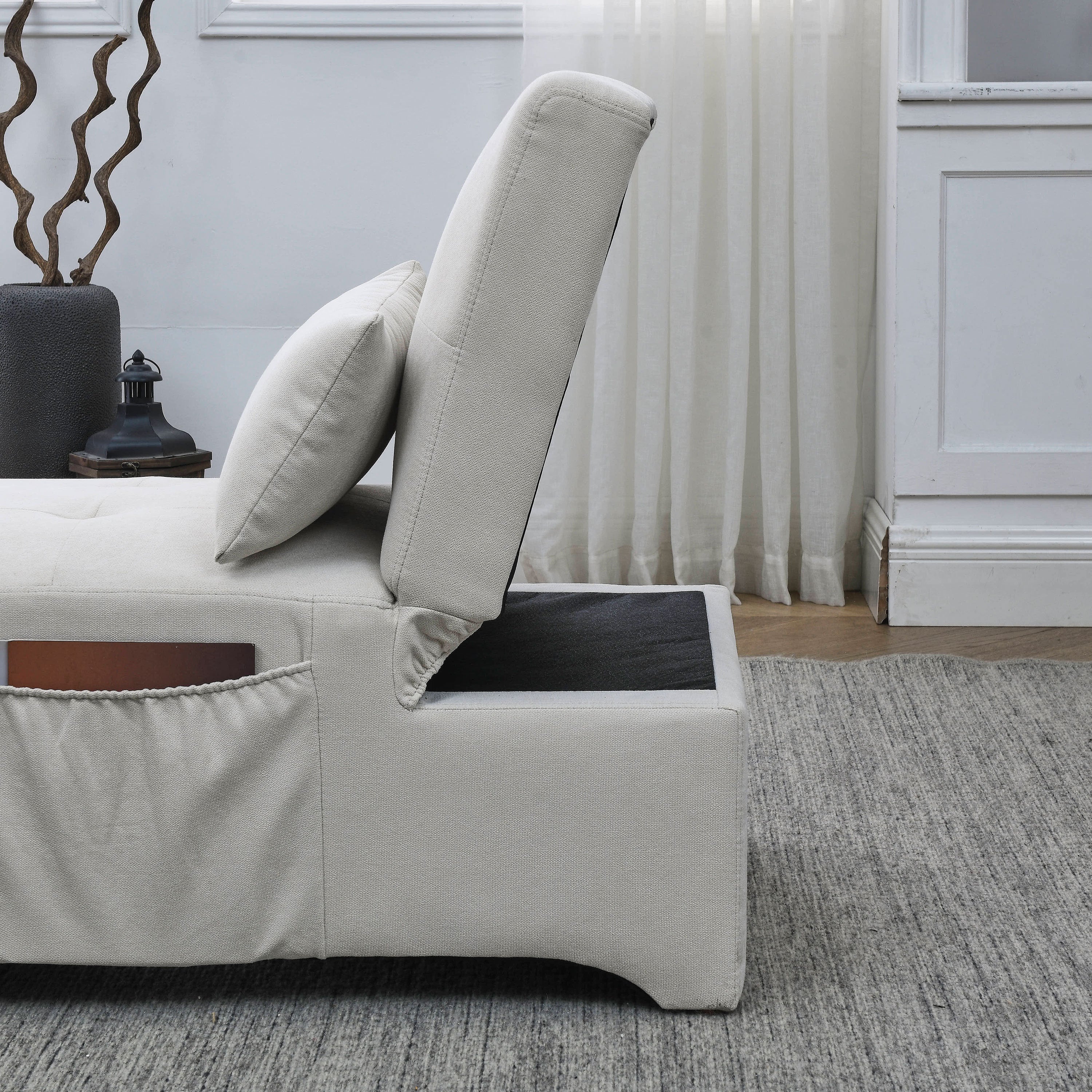 [Video] Welike 24.5"W Sleeper sofa bed, convertible chair 4 in 1 multifunctional folding sleeper sofa bed pull out sleeper sofa bed with adjustable backrest, single bed chair for small spaces - Atlantic Fine Furniture Inc