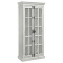 Toni - 2 Door Wood Tall Storage Cabinet - Distressed White - Atlantic Fine Furniture Inc