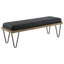 Chad - Denim Upholstered Accent Bench - Dark Blue - Atlantic Fine Furniture Inc