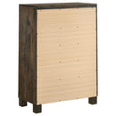 Woodmont - 5-Drawer Bedroom Chest - Rustic Golden Brown - Atlantic Fine Furniture Inc