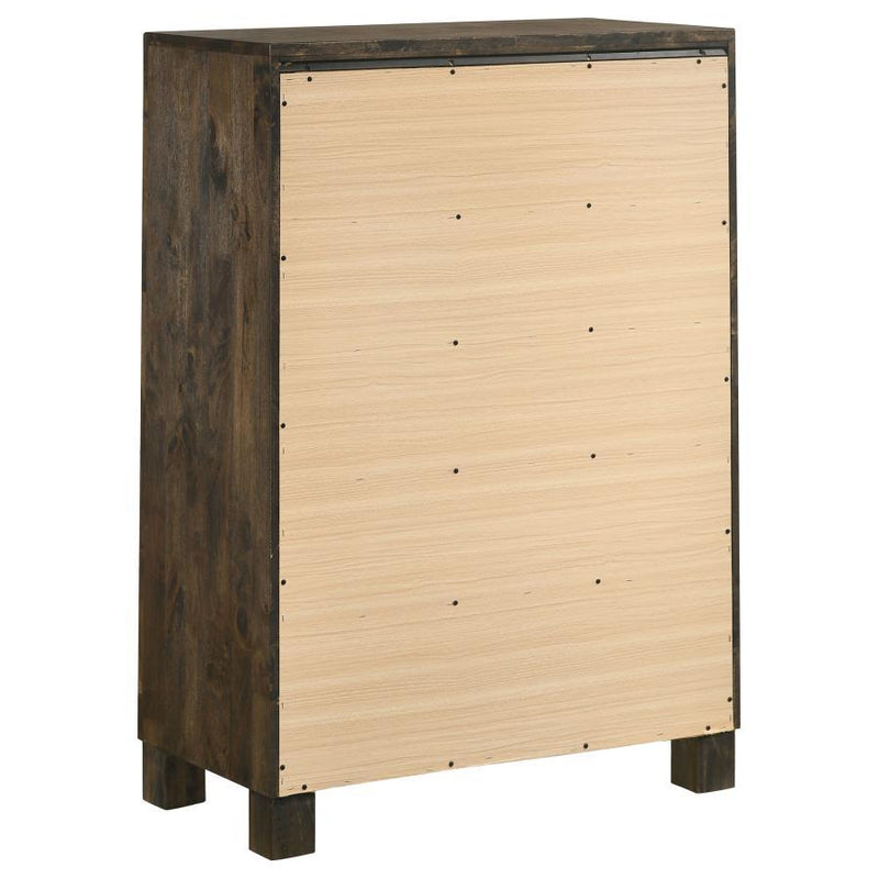 Woodmont - 5-Drawer Bedroom Chest - Rustic Golden Brown