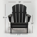 Classic Solid All-weather Folding HDPE Adirondack Chair - Atlantic Fine Furniture Inc