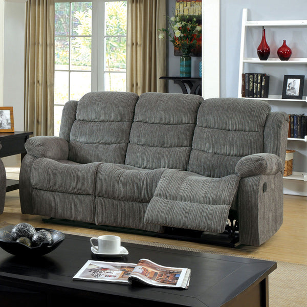 Millville - Sofa With 2 Recliners - Gray