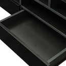 Living Room Furniture TV Stand Cabinet with 2 Drawers & 2 open shelves,20-color RGB LED lights with remote,Black - Atlantic Fine Furniture Inc