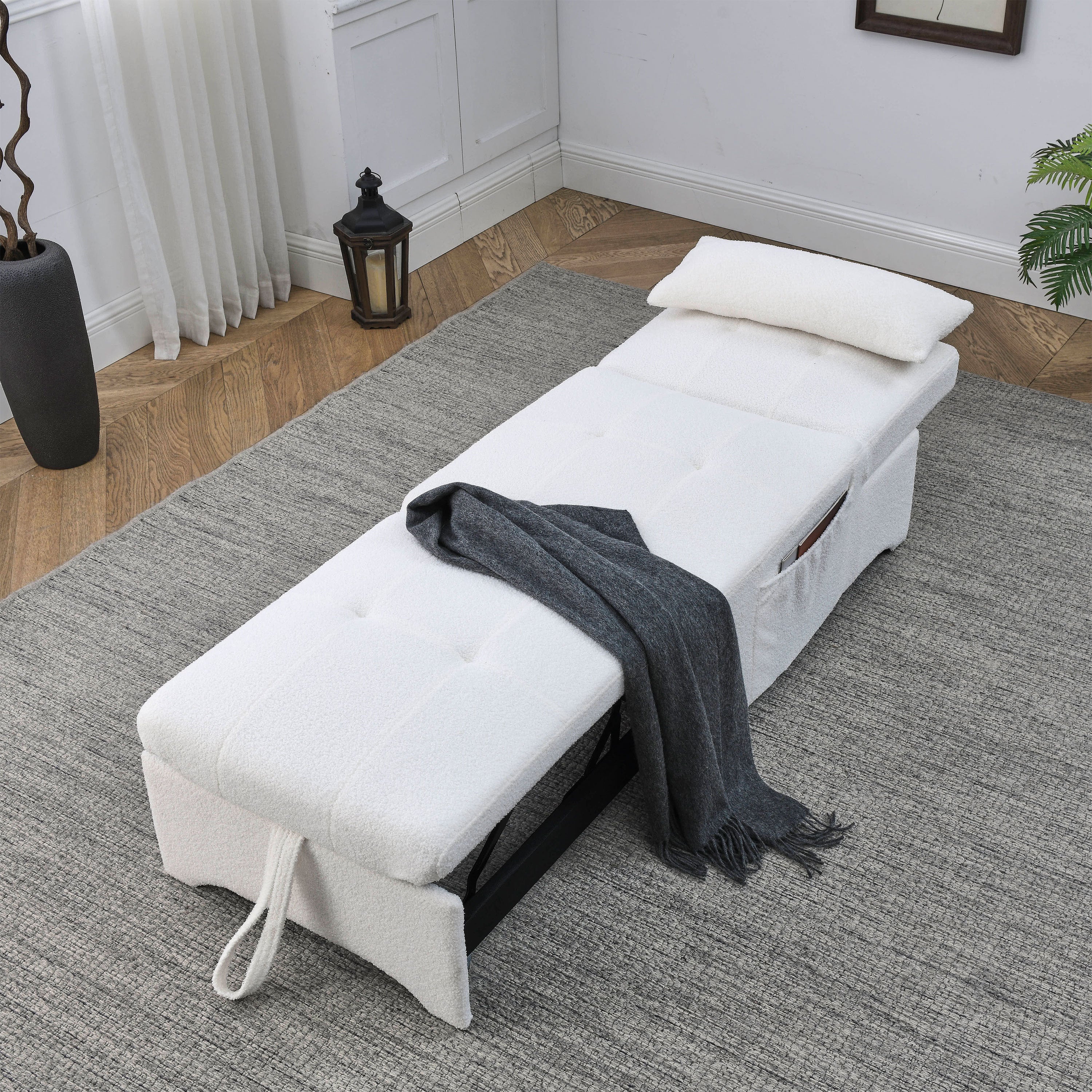 [Video] Welike 24.5"W Sleeper sofa bed, convertible chair 4 in 1 multifunctional folding sleeper sofa bed pull out sleeper sofa bed with adjustable backrest, single bed chair for small spaces - Atlantic Fine Furniture Inc