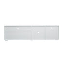 TV Stand High Gloss Doors Modern TV Stand LED(White/Black) - Atlantic Fine Furniture Inc