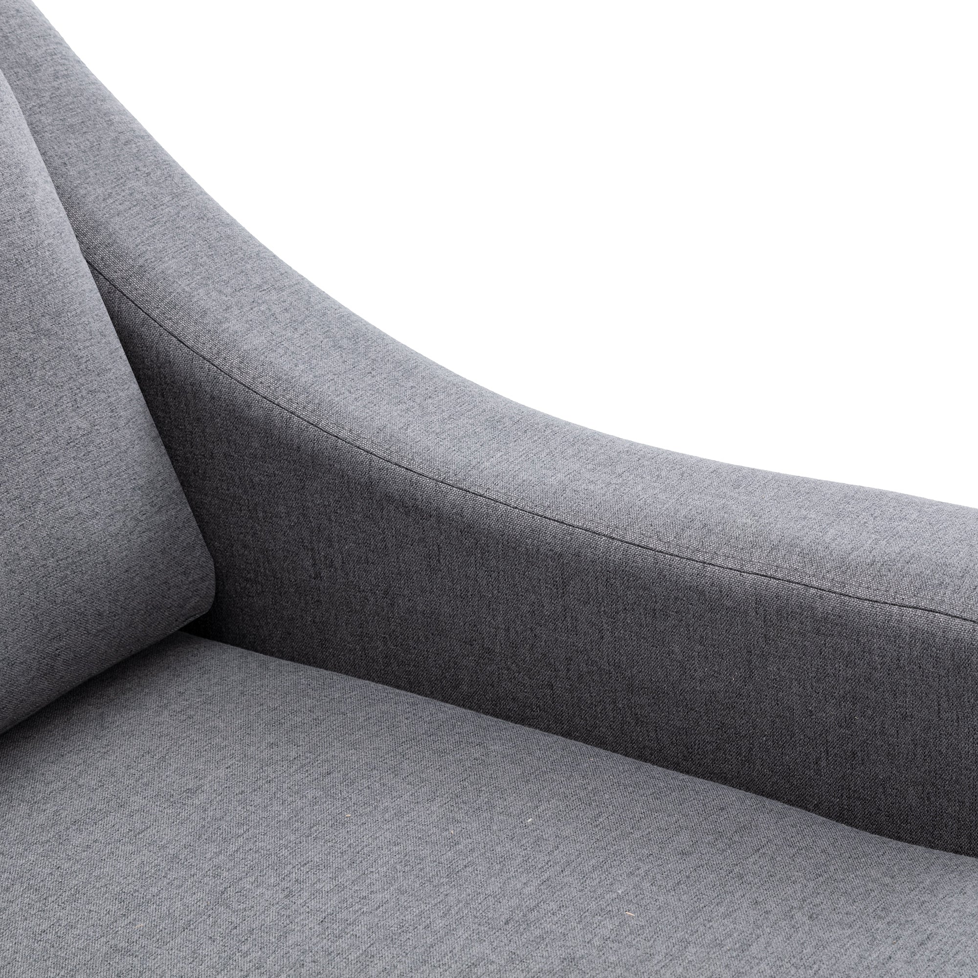 U_STYLE Upholstery Sleeper Sectional Sofa with Double Storage Spaces, 2 Tossing Cushions, Grey - Atlantic Fine Furniture Inc