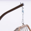 Outdoor Patio Wicker Folding Hanging Chair,Rattan Swing Hammock Egg Chair With Cushion And Pillow - Atlantic Fine Furniture Inc