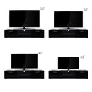 Black TV Stand for 70 Inch TV Stands, Media Console Entertainment Center Television Table, 2 Storage Cabinet with Open Shelves for Living Room Bedroom - Atlantic Fine Furniture Inc