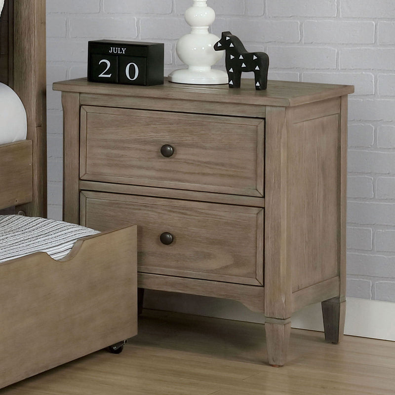 Vevey - Night Stand - Wire-Brushed Warm Gray