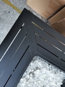 Belitung Black Metal Square Fire Pit Table with Glass Rocks - Atlantic Fine Furniture Inc