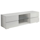 Galvin - 4-Drawer Wood TV Stand - White High Gloss - Atlantic Fine Furniture Inc