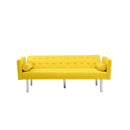 Square arm sleeper sofa Yellow Velvet ***Not available for sale on Walmart*** - Atlantic Fine Furniture Inc