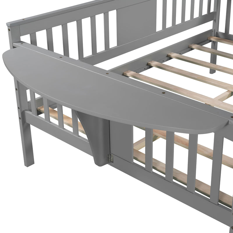 Full Size Daybed, Wood Slat Support - Gray