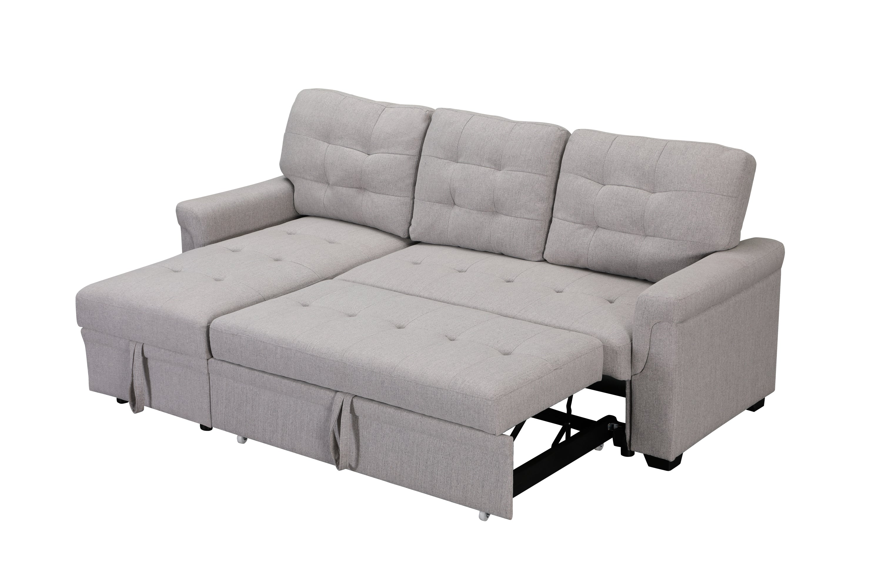 Upholstery Sleeper Sectional Sofa Gray - Atlantic Fine Furniture Inc